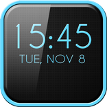 Black Digital Clock Widget
