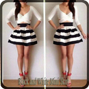 APK Black and White Mini Skirt