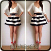 Black and White Mini Skirt