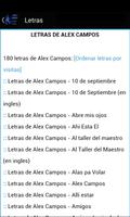 Alex Campos Letras & Musica capture d'écran 1