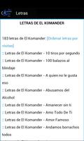 El Komander Letras & Musica screenshot 1