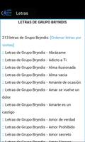 Grupo Bryndis Letras capture d'écran 1