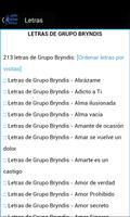 Grupo Bryndis Letras captura de pantalla 1