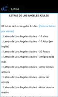 Los Angeles Azules Letras screenshot 1