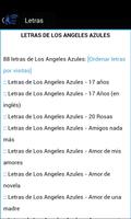 Los Angeles Azules Letras capture d'écran 1