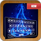 Blue Flame Emoji Keyboard live icône