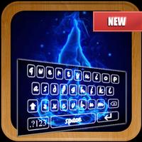 Blue Flame Emoji Keyboard live পোস্টার