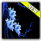 3d blue rose theme icon