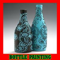 Bottle Painting Designs الملصق