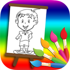 Little Boy New Coloring Book أيقونة