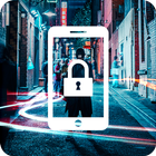 Neon City Cyberpunk Light Night Town Lock App-icoon