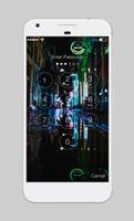 Neon City Cyberpunk Light Night Town Lock App syot layar 1