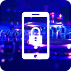 Cyberpunk City Light Town Neon People Lock App أيقونة