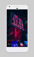 Cyberpunk City Light Town Neon People Lock App captura de pantalla 2