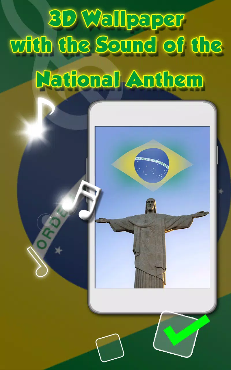 Papel de Parede para Celular - Gif Animado Bandeira do Brasil 480x320