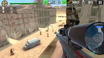 Zombie Hunter Aim Desert Town Poster