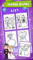 Bride And Groom Coloring Pages syot layar 2