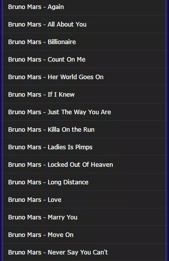 Descarga de APK de Canciones de Bruno Mars para Android