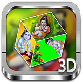Bal Krishna 3D cube Live WP icône