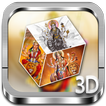 Durga Maa 3D cube Live WP