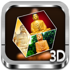 Gautam Buddha 3D cube Live WP icône