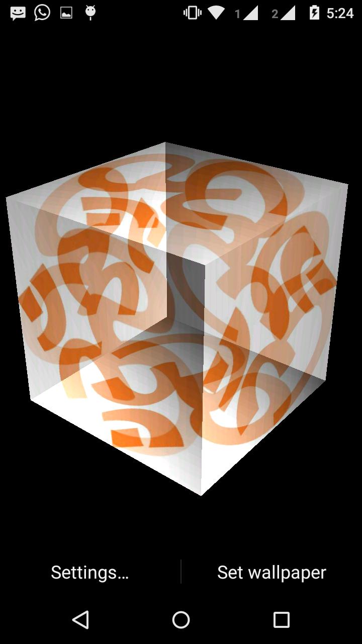 OM 3D cube live wallpaper APK voor Android Download