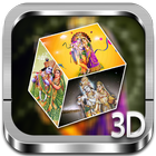 Radha Krishna 3D cube Live WP icône