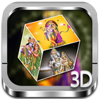 Radha Krishna 3D cube Live WP icon