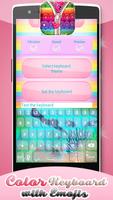 Color Keyboard with Emojis Affiche