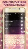 Cute Rose Gold Keyboard اسکرین شاٹ 3