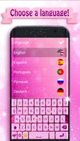 Pink Glitter Keyboard for Girls Affiche