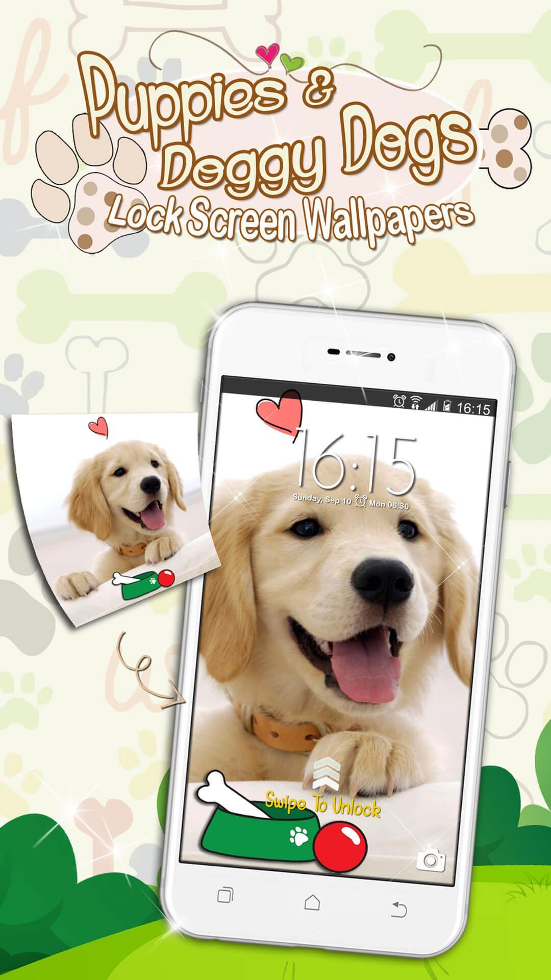 Android 用の 子犬 ロック画面 可愛い スクリーンセーバー Apk をダウンロード