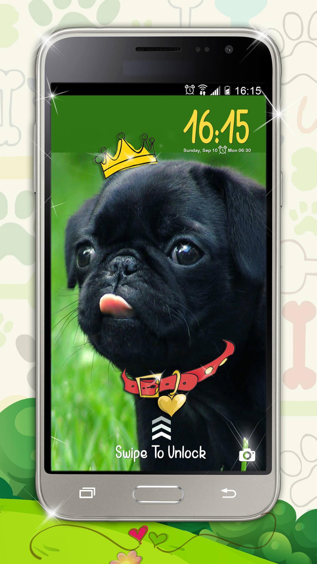 Android 用の 子犬 ロック画面 可愛い スクリーンセーバー Apk をダウンロード