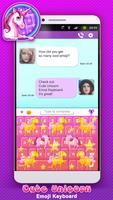 Cute Unicorn Emoji Keyboard Ekran Görüntüsü 3