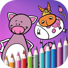 Cute Animals Coloring Book icône