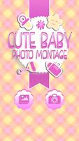Cute Baby Photo Montage Affiche