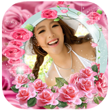 กรอบรูปดอกกุหลาบสีชมพู กรอบรูปดอกไม้สวยๆใหม่ๆ ฟรีๆ icône