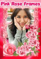 กรอบรูปดอกกุหลาบสีชมพู กรอบรูปดอกไม้สวยๆใหม่ๆ ฟรีๆ screenshot 1