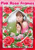 กรอบรูปดอกกุหลาบสีชมพู กรอบรูปดอกไม้สวยๆใหม่ๆ ฟรีๆ screenshot 2