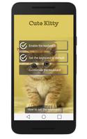 Lindo gatito teclado Poster