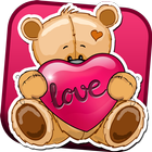 Cute Love Stickers - Romantic Photo Editor icône