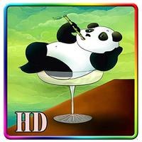 Cute Panda Cartoon Wallpaper постер