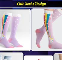 Design de chaussettes mignonnes Affiche