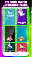 Cute Unicorn Invitations poster