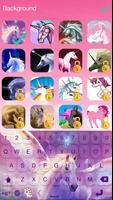 Cute Unicorn Keyboard Themes Affiche