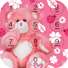 Cute bear love lock screen آئیکن