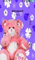Cute bear love lock screen 스크린샷 2