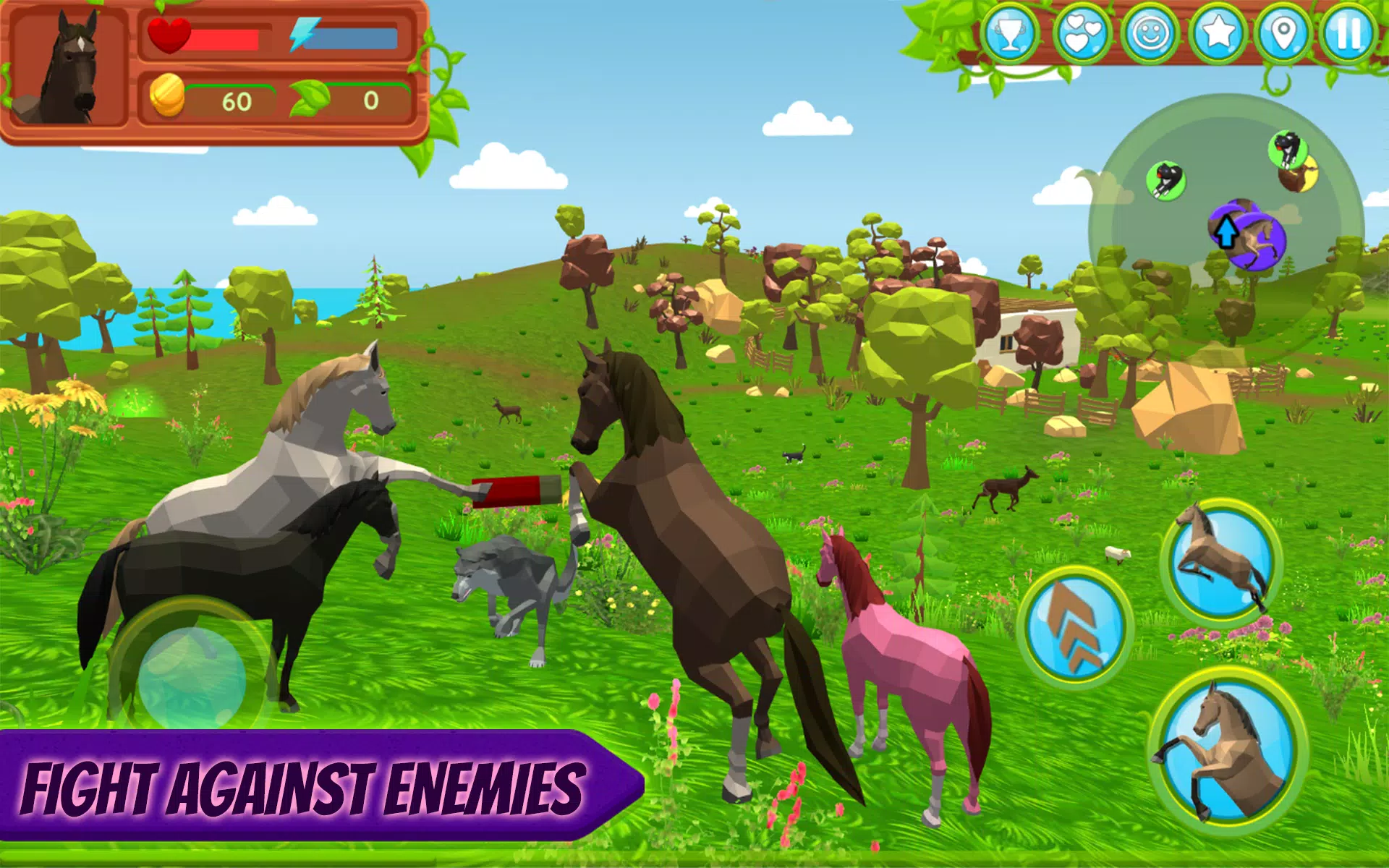 Horse Family Animal Simulation 3D - Jogo Gratuito Online