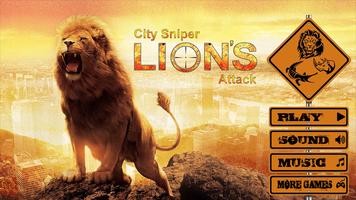 Jungle Lion Sniper Game FREE スクリーンショット 1