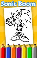Boom Coloring Book for Sonic Cartaz